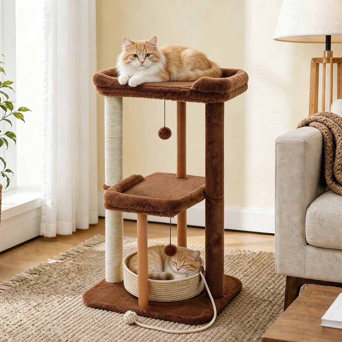 Modern Wood Cat Tree